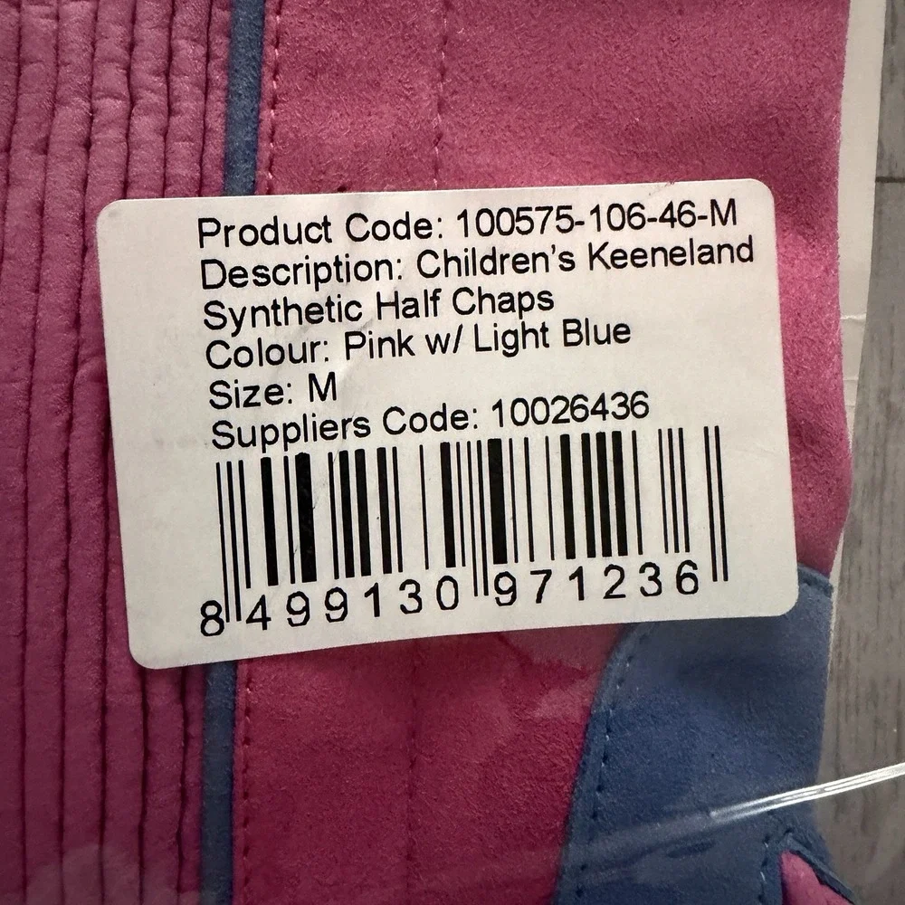 TuffRider‎ Children's Keeneland Synthetic Half Chaps Size Medium Pink Purple